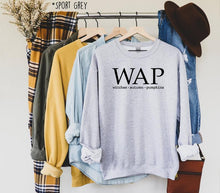 Load image into Gallery viewer, WAP Sweatshirt- Witches Autumn & Pumpkins